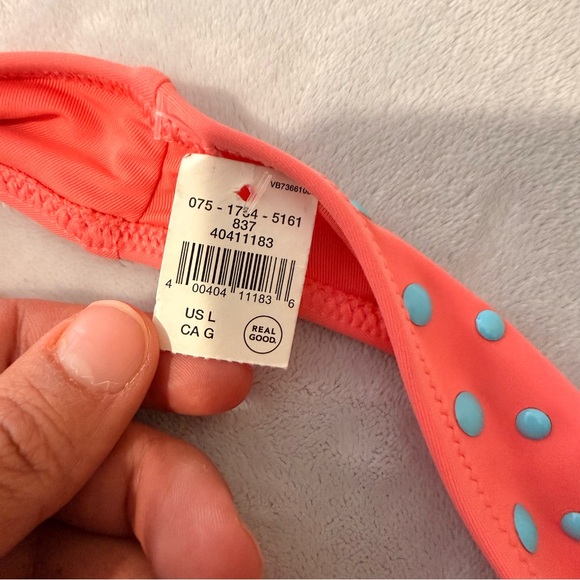 NEW Aerie Pink Blue Coral Cheeky  Bikini Bottom Size Large - Picture 5 of 7